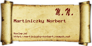 Martiniczky Norbert névjegykártya